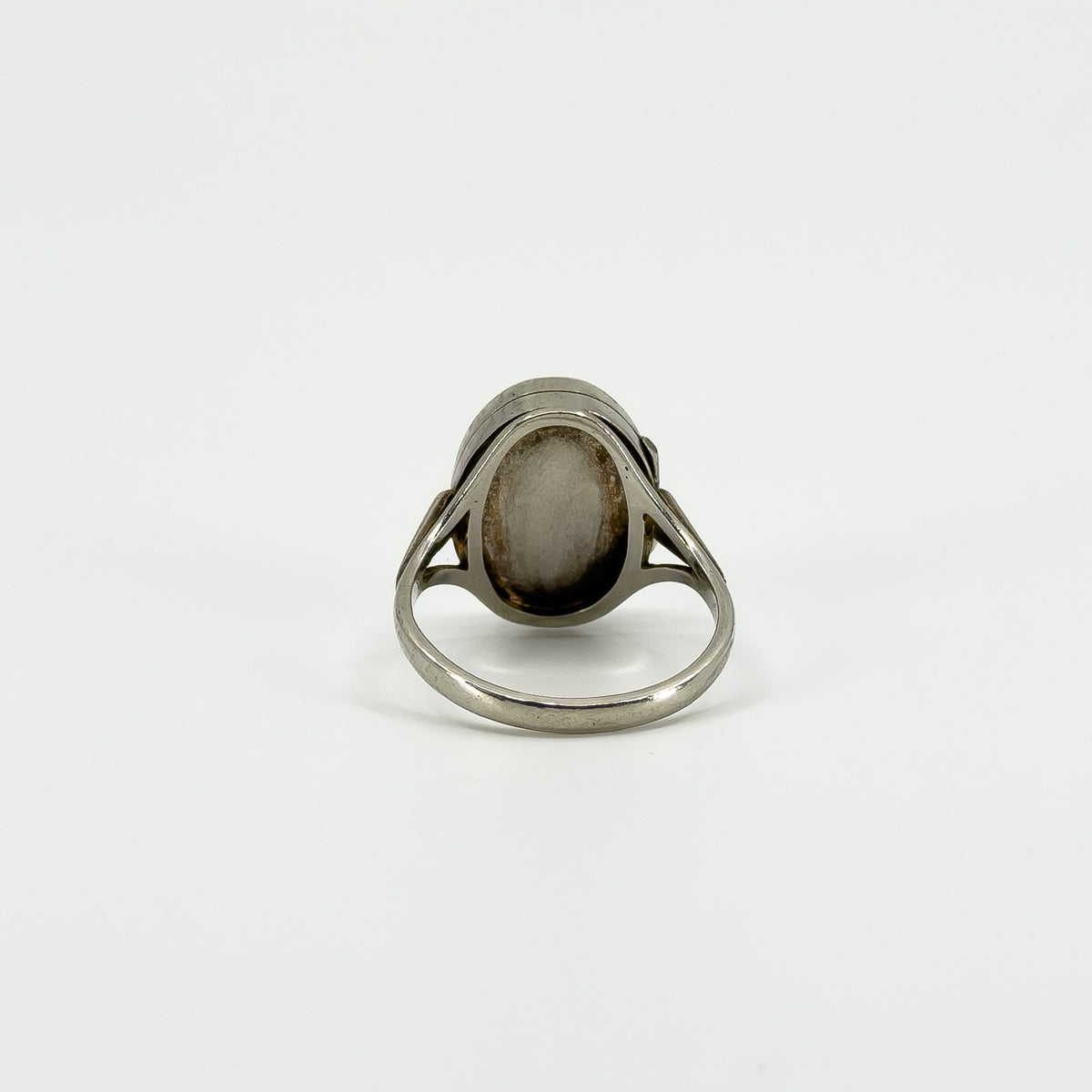 Vintage Sterling Silver Engraved Secret Locket Ring 925 Size P