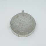 Rare Huge Oversized Chunky Vintage Sterling Silver Oval Photo Locket Pendant 69g