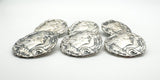 Set of 6 Art Nouveau Buttons in Sterling Silver 925 (Birm 1901) Antique by CF FS