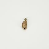 Tiny Antique 9ct Gold Rose Gold Lucky Bean Pendant / Charm 375
