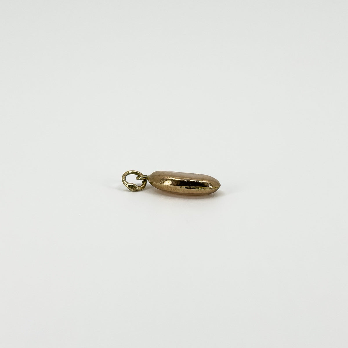 Tiny Antique 9ct Gold Rose Gold Lucky Bean Pendant / Charm 375