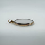 Large Antique 9ct Gold Double Sided Glass Photo Locket 375