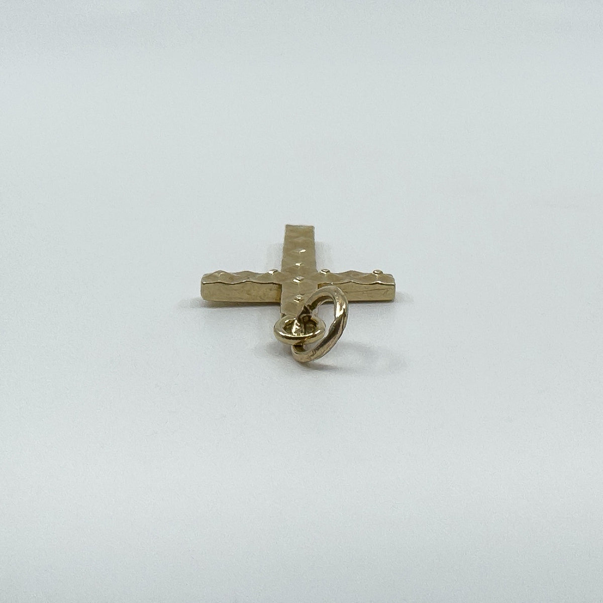 Vintage 9ct Gold Diamond Cut Christian Cross Pendant / Charm 375 Reversible 3d