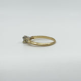 Vintage 14ct Gold 0.25ct Diamond Solitaire Ring 585 Size M 1/2