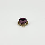 Vintage 9ct Gold Spinning Amethyst Fob / Pendant / Charm 375 (Birm 1965)