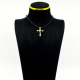 Vintage 9ct Gold Diamond Christian Cross Pendant 375