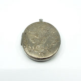 Large Vintage Sterling Silver Oval Floral Engraved Locket 925 (Birm 1973)