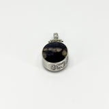 Chunky Vintage Sterling Silver Double Blue John Pendant 925 David Scott Walker