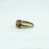 Rare Antique 15ct Rose Gold Natural Ruby Ring 625 Size M (Birm 1881)