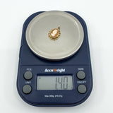 Vintage 9ct Gold Small Oval Carved Shell Cameo Pendant 375 (Left Facing)