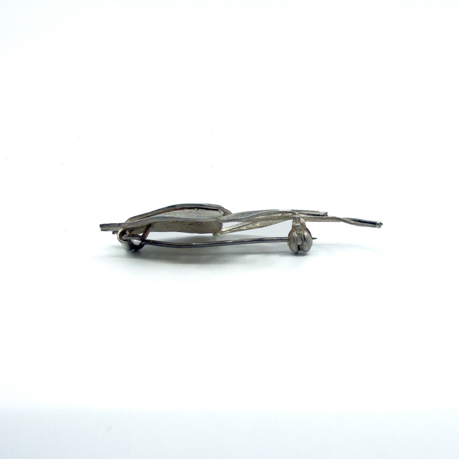 Vintage Sterling Silver Filigree Dutch Tulip Flower Brooch 925