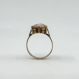 Vintage 9ct Gold Large Chunky Carved Cameo Ring 375 Size P