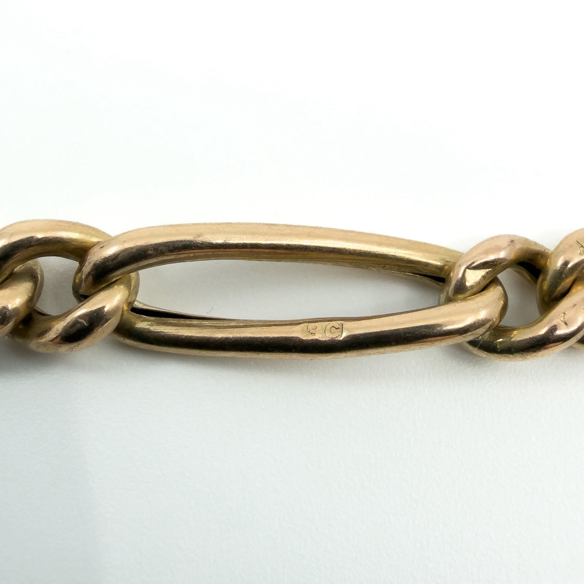 Antique 9ct Rose Gold 17.” Albert Chain Necklace Double Dog Clip T-Bar Charm 375