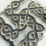 Vintage Sterling Silver Square Celtic Brooch 925
