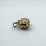 Large Vintage 9ct Gold Hedgehog Animal Pendant/ Charm 375 (London 1975)