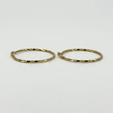 Large Vintage 9ct Gold Twisted Hoop Earrings 375