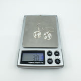 New World Map Earrings on Shepherd Hooks in Sterling Silver 925