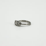 Vintage Platinum 1.60ct Diamond Trilogy Ring 950 Size L