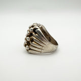 Chunky Vintage 5 Row Keeper Ring in Sterling Silver Size W - X Unisex Heavy 15g