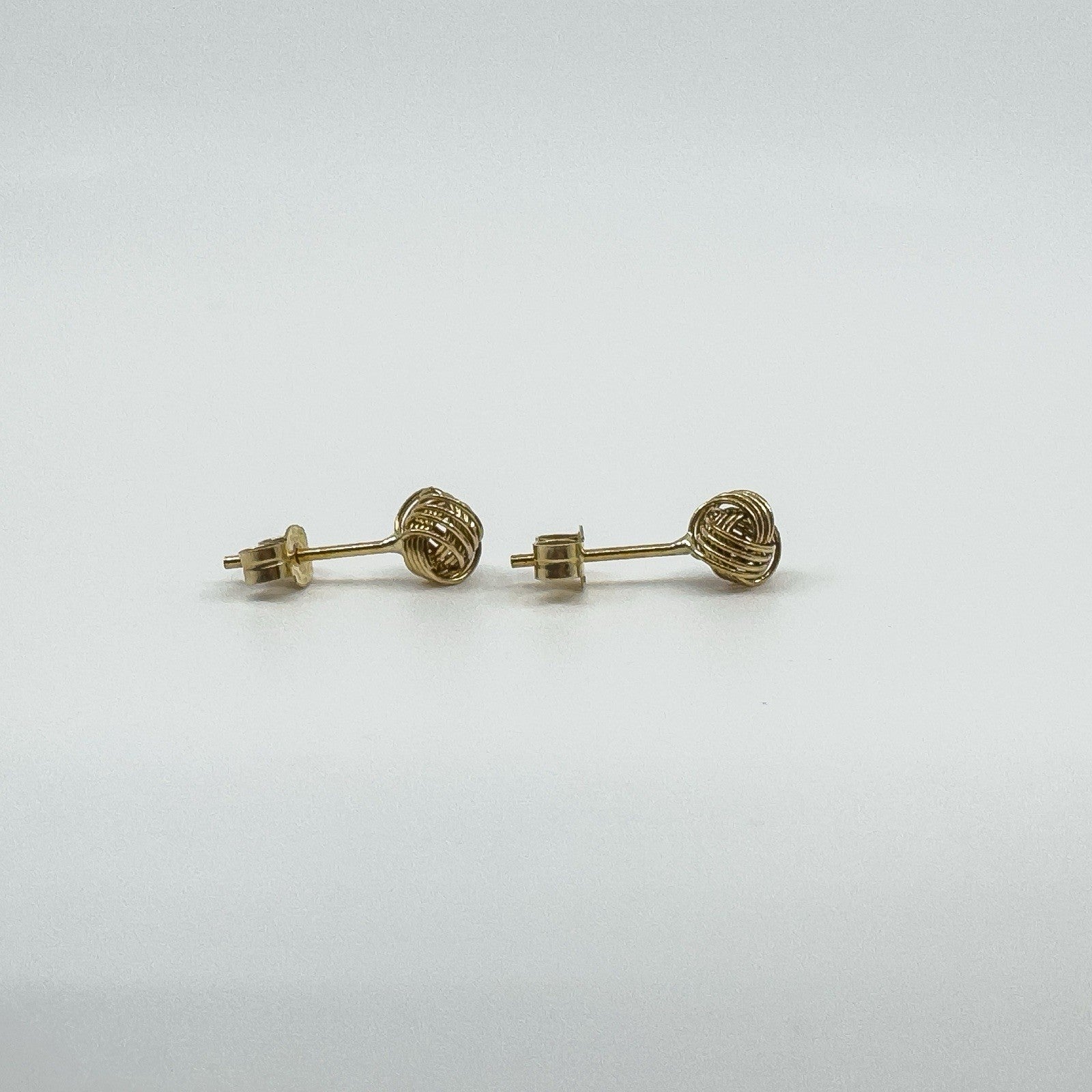 Small 14ct Gold Lovers Knot Stud Earrings 375