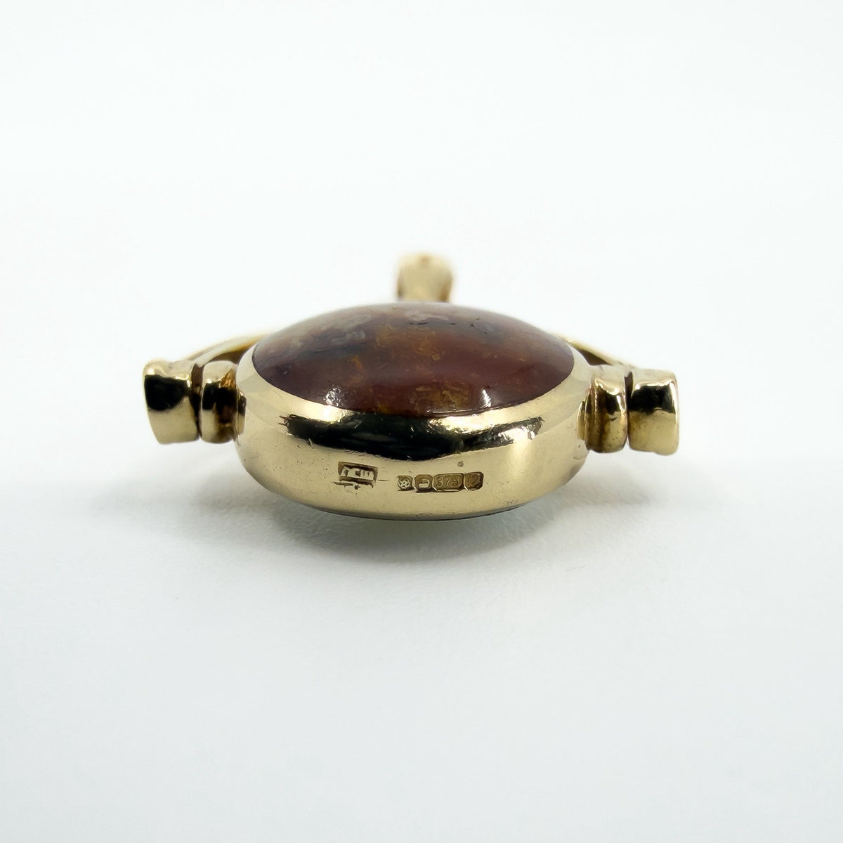Vintage 9ct Gold Double Sided Articulated Fob 375 by David Scott Walker