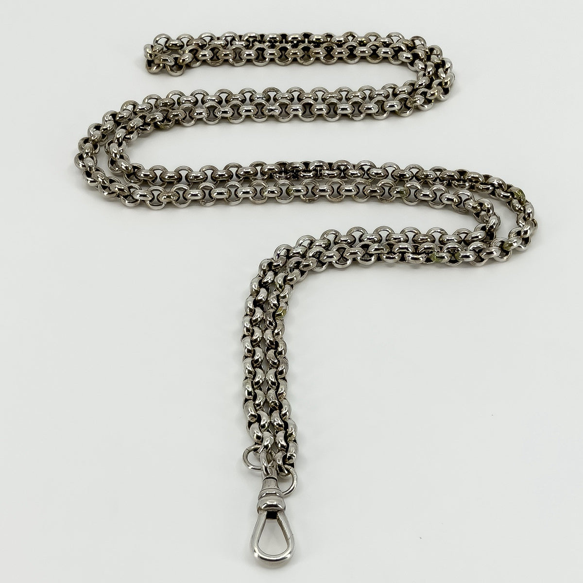 Chunky Vintage Sterling Silver 31.5” Rolo Links Chain / Necklace 925