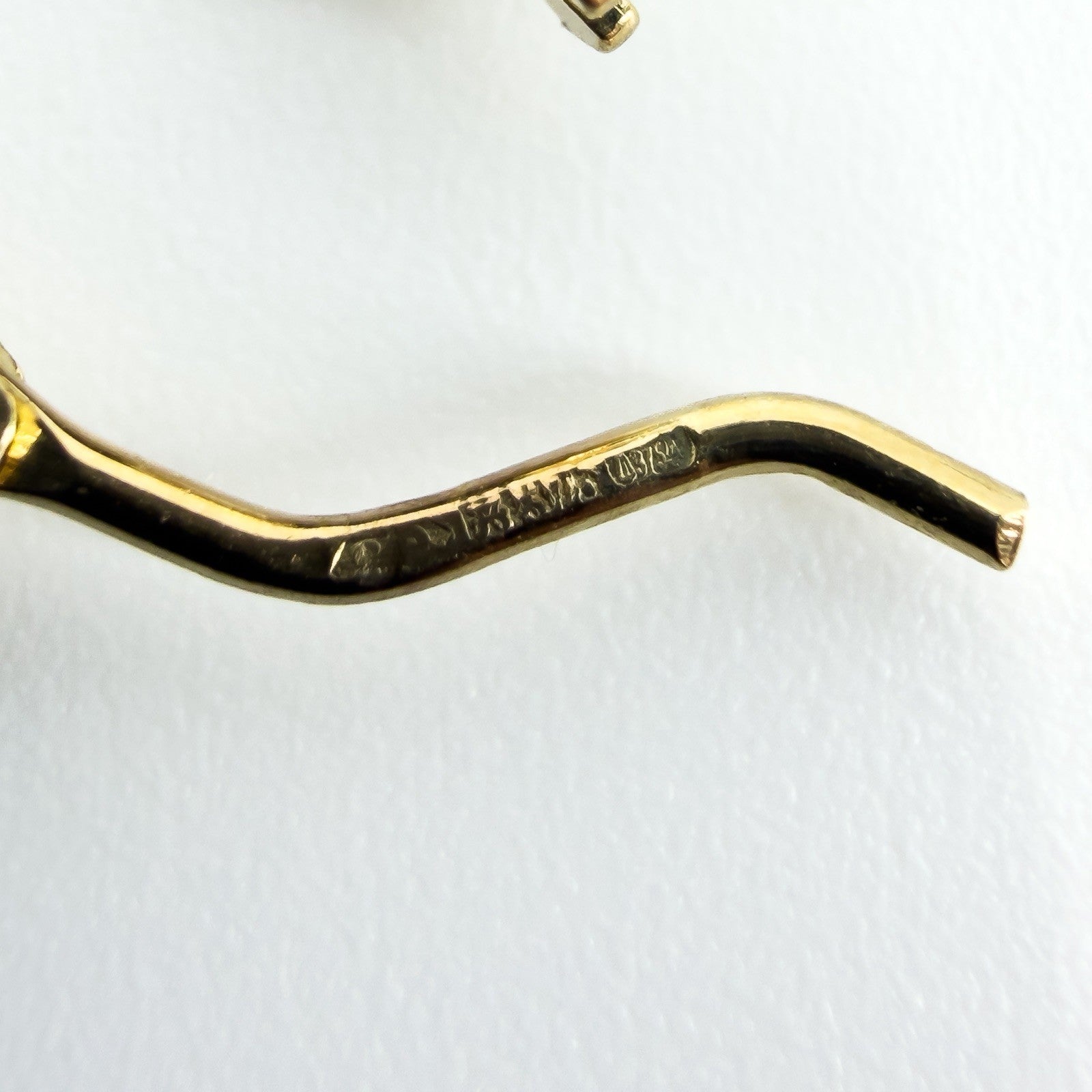 Vintage 9ct Gold Tri Coloured Twisted Hoop Earrings 375