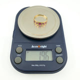 Rare Antique 15ct Rose Gold Natural Ruby Ring 625 Size M (Birm 1881)