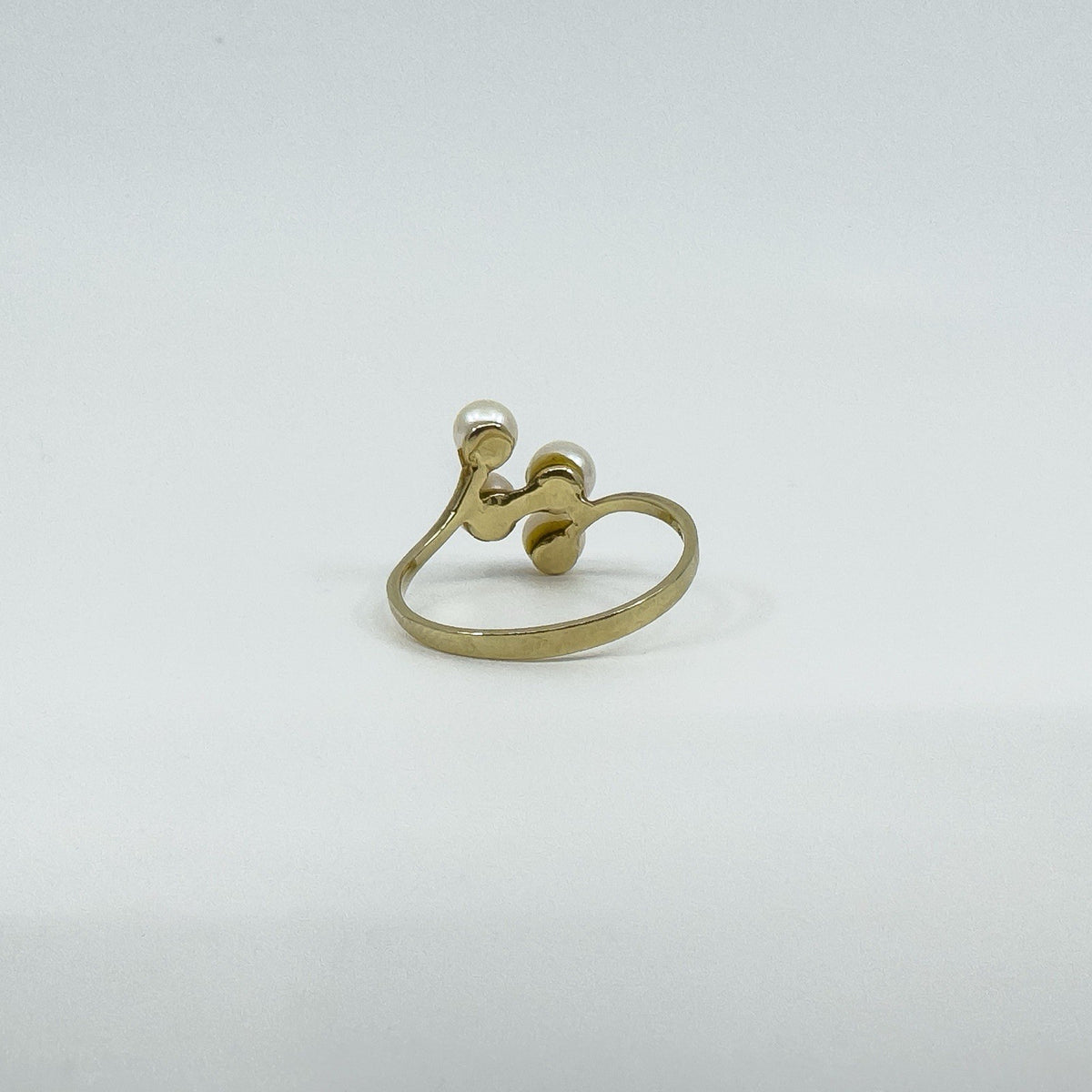 Vintage 9ct Gold 4x Pearl Ring 375 Size P