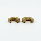 Vintage Chunky Twisted 9ct Gold Mesh Hoop Earrings 375