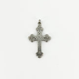 Antique Victorian (1898) Sterling Silver Engraved Christian Cross Pendant 925