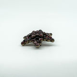 Antique Silver Gilt Bohemian Rose Cut Garnet Star Brooch