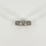 Wide Chunky Platinum Diamond Band / Ring 950 Size L - M