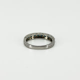 Sterling Silver 1ct Blue Diamond Half Eternity Band / Ring 925 Size R