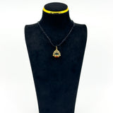 Vintage 9ct Gold Spinning Bloodstone Black Onyx & Carnelian Fob Pendant 375
