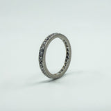 Antique Platinum Old Cut Diamond Full Eternity Band / Ring Size L - M