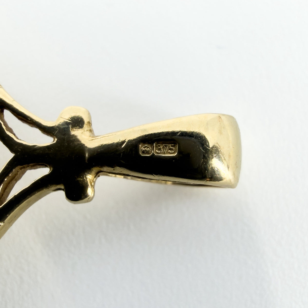 Vintage 9ct Gold Double Sided Articulated Fob 375 by David Scott Walker