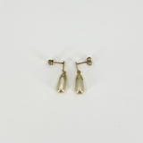 Vintage 9ct Gold Pearl Drop Earrings 375