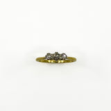 Vintage 18ct Gold 0.30ct Diamond Trilogy Ring 750 Size Q