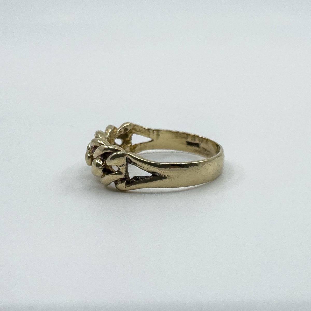 Vintage 9ct Gold Single Row Keeper Ring 375 Size L (London 1979)