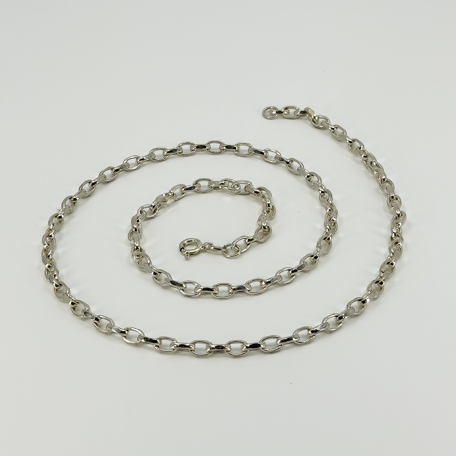 Vintage Sterling Silver 20” Belcher Links Chain / Necklace 925