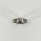Chunky Platinum 0.90ct Diamond Baguette Cut Band / Ring 950 Size P UNISEX