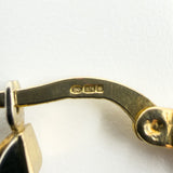 Chunky Vintage 9ct Gold Tri Coloured Twisted Hoop Earrings 375
