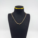 Vintage 9ct Rose Gold 15.8” Belcher / Rolo Chain Necklace 2x Dog Clips 375 10.5g