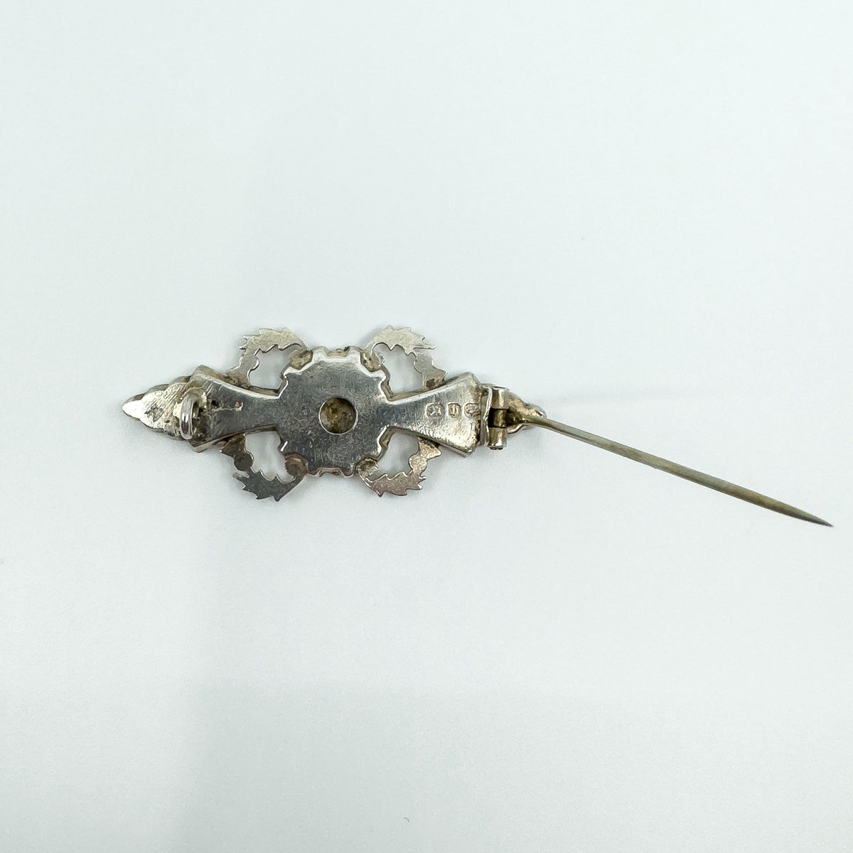 Antique Victorian Sterling Silver Scottish Thistle Brooch 925 (Birmingham 1876)