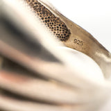 Chunky Vintage 5 Row Keeper Ring in Sterling Silver Size W - X Unisex Heavy 15g