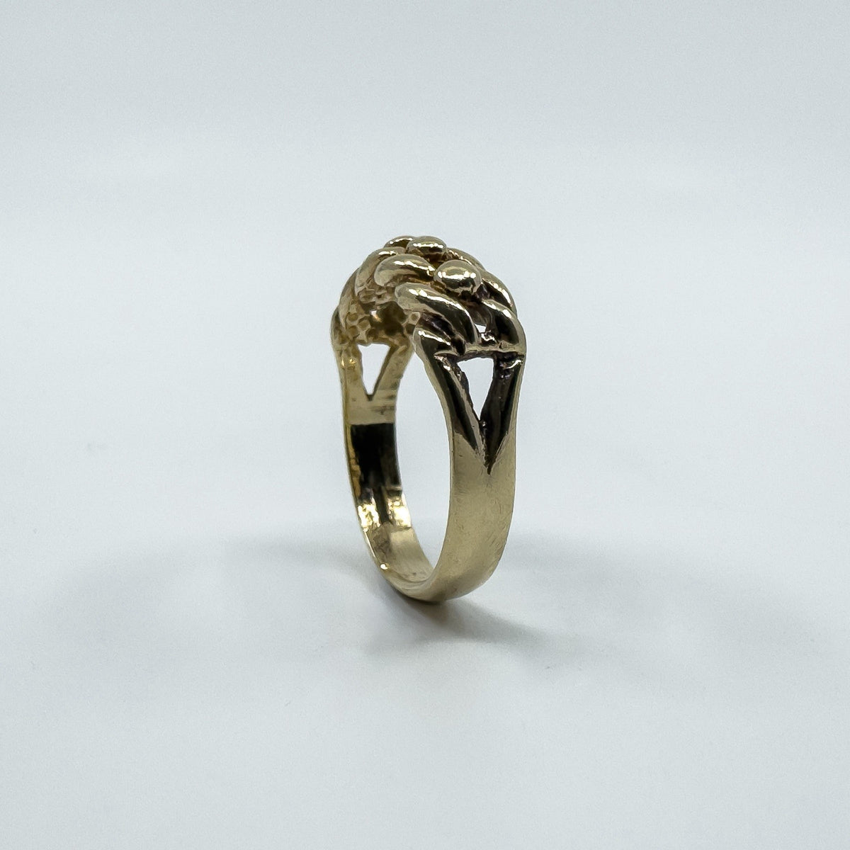 Vintage 9ct Gold Single Row Keeper Ring 375 Size L (London 1979)