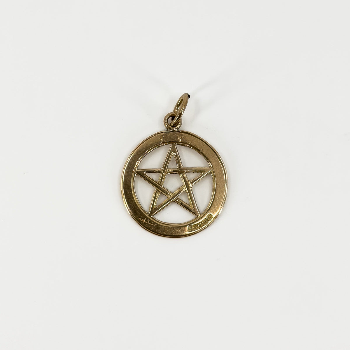 Antique 9ct Rose Gold Engraved Star of David Pendant 375 (Birm 1921)