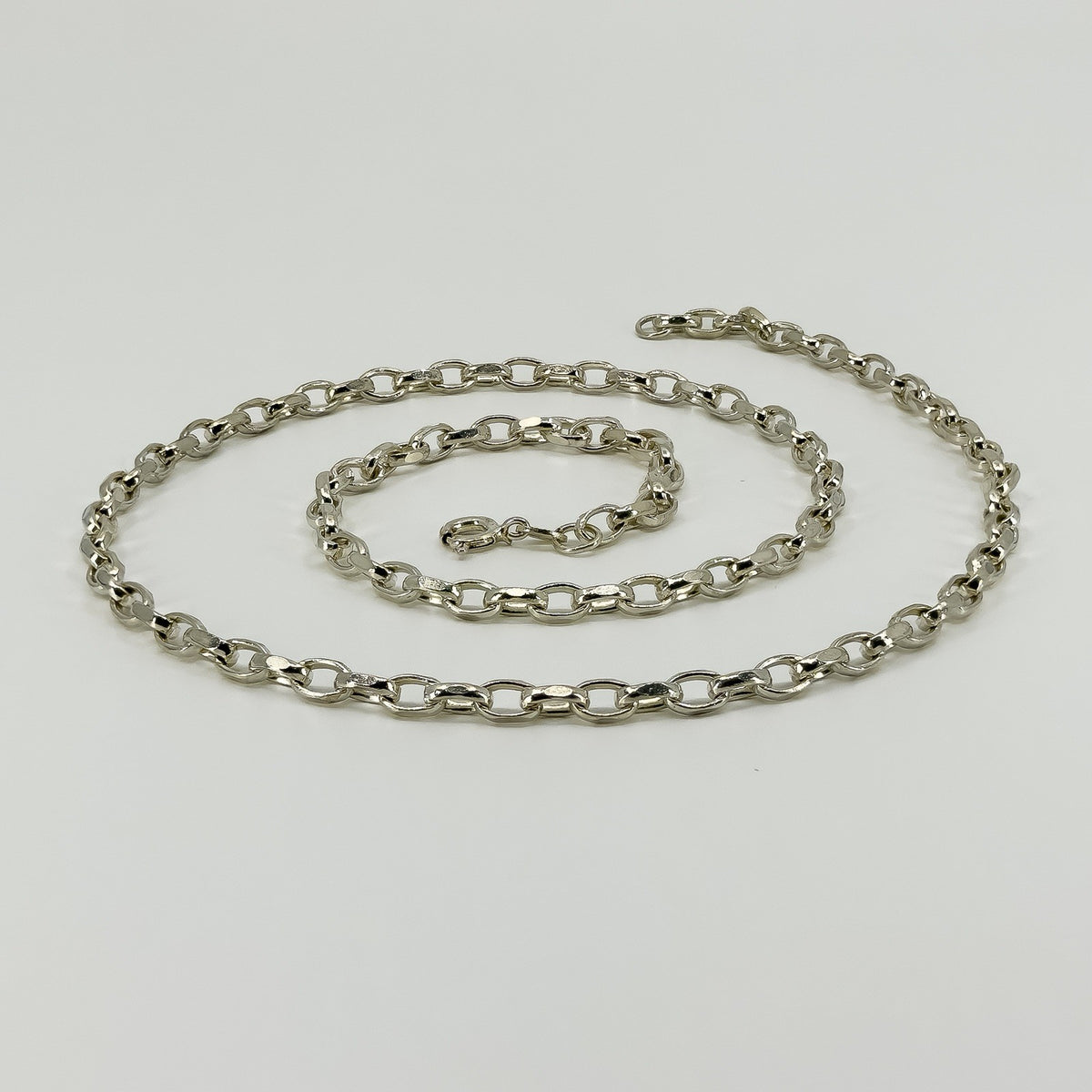 Vintage Sterling Silver 20” Belcher Links Chain / Necklace 925