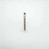 10ct White Gold Large Diamond Hoop Earrings